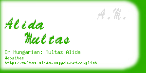 alida multas business card